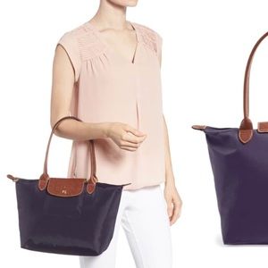 Longchamp le pilge small tote in bilberry